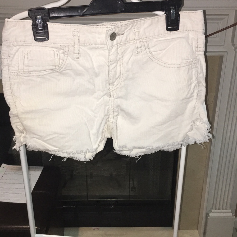 Free People White Denim Shorts